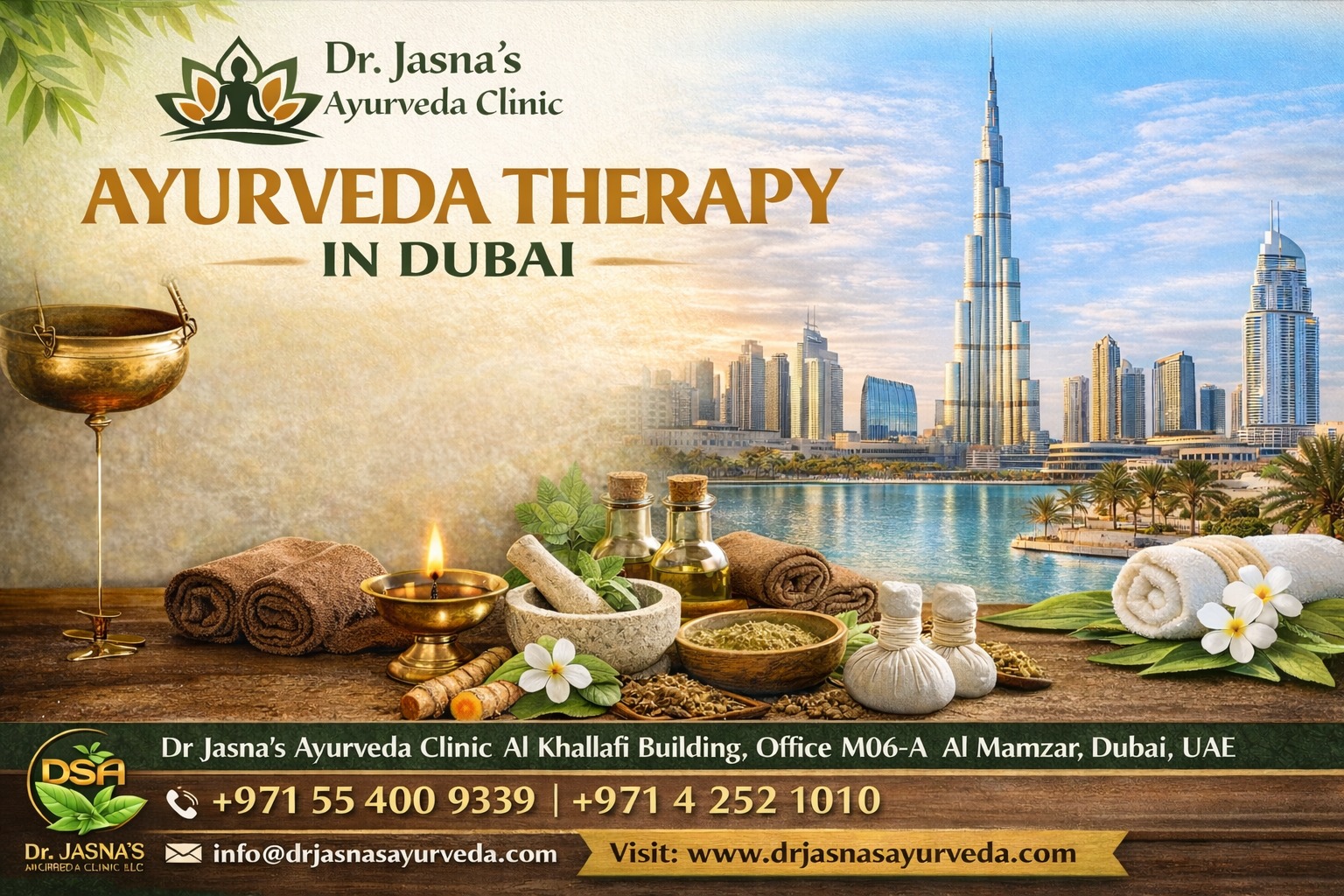 Ayurveda Therapy in Dubai – Holistic Healing at Dr Jasna’s Ayurveda Clinic