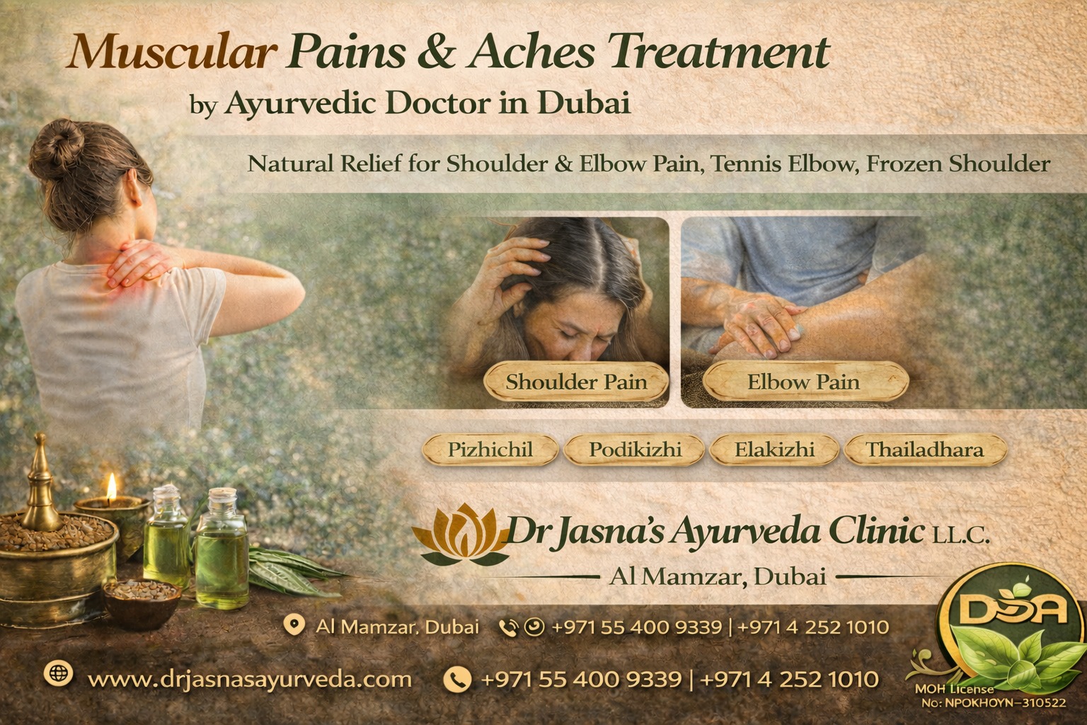 Muscular Pains & Aches Treatment by an Ayurvedic Doctor in Dubai