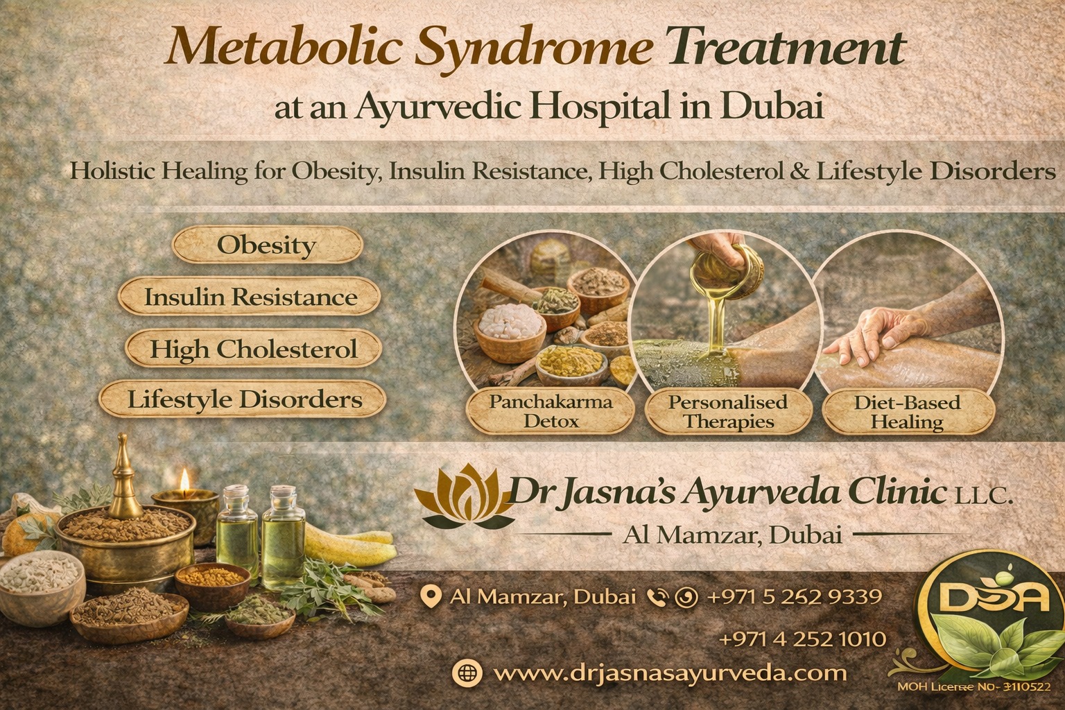 Metabolic Syndrome Treatment at an Ayurveda Hospital in Dubai
