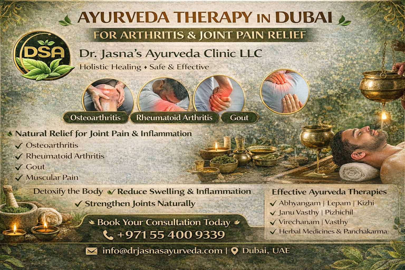 Ayurveda Therapy in Dubai for Arthritis & Joint Pain Relief