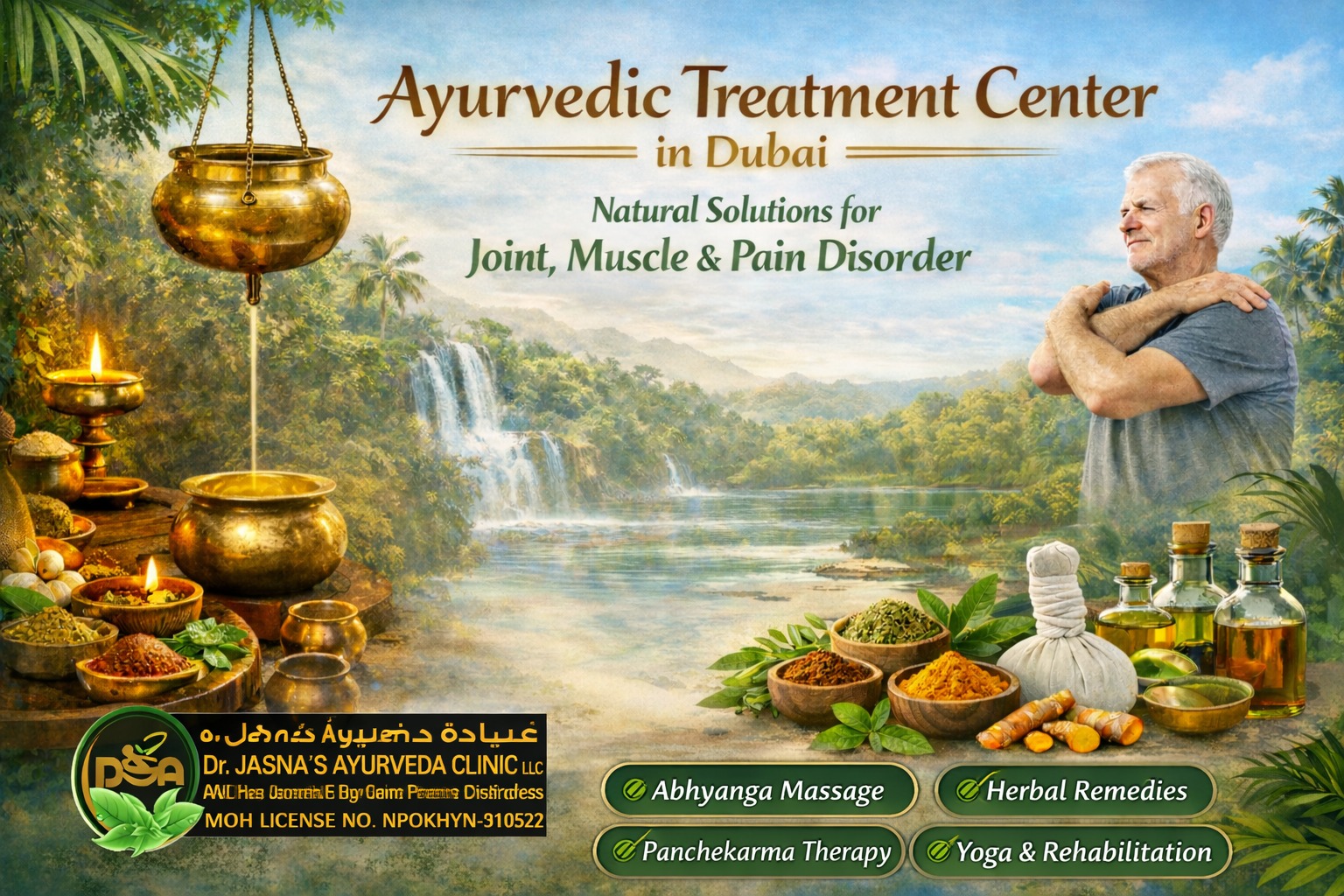 Ayurvedic Treatment Center in Dubai: Natural Solutions for Joint, Muscle & Pain Disorder
