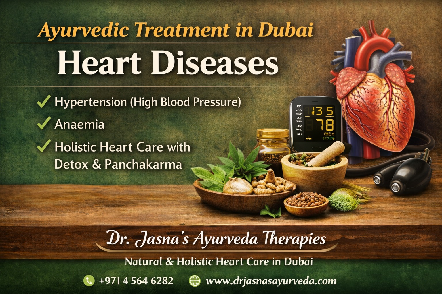 Ayurvedic Treatment for Cardiovascular Diseases in Dubai  Holistic Heart Care at Dr. Jasna’s Ayurveda Therapies